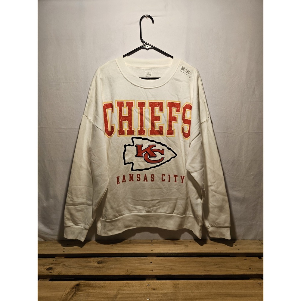 Kansas City Chiefs Gameday Couture Sweatshirt White Size M